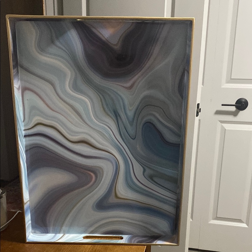 Abstract Swirl Art Tray